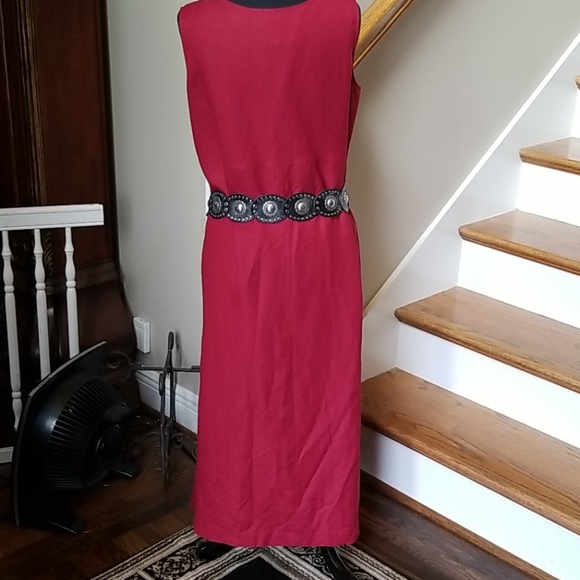 16 Womens Petite RED  long Dress Lined - Picture 13 of 13